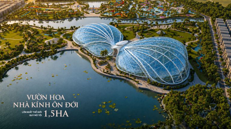 Vườn hoa mái kính 1,5ha